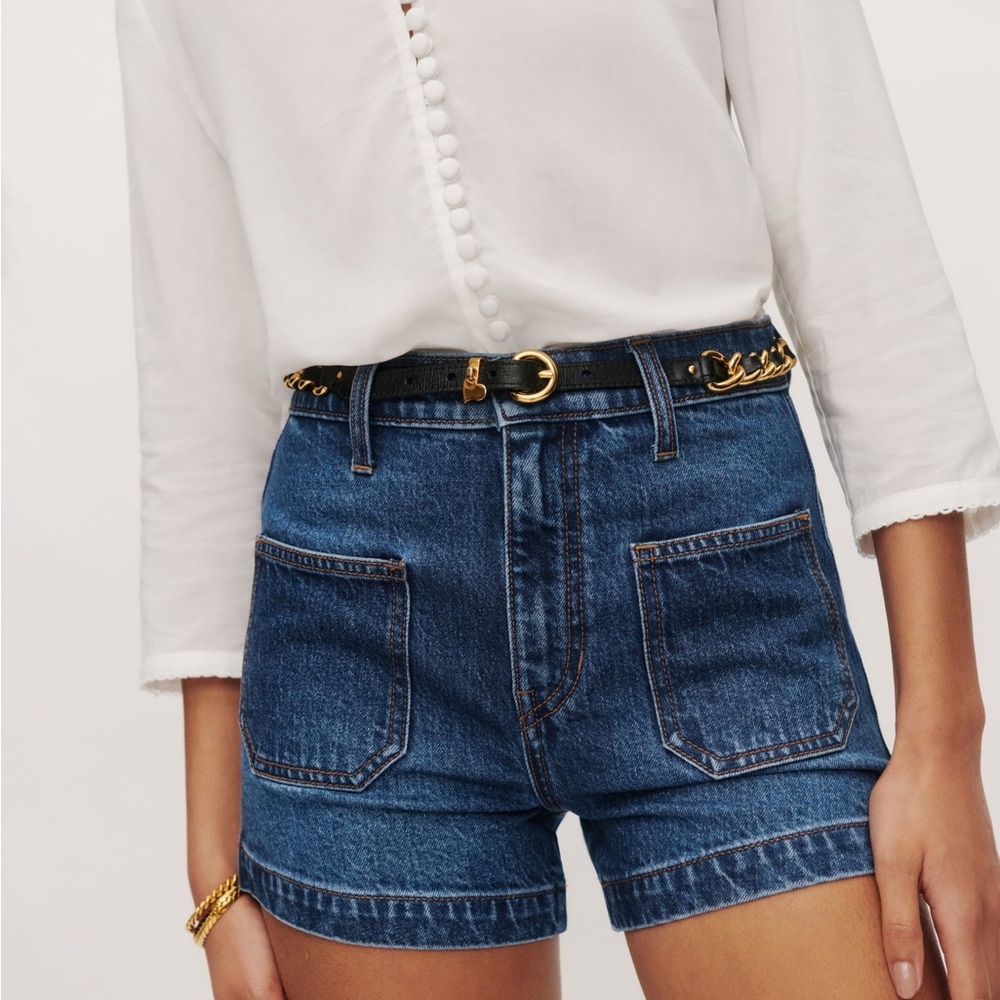 Reformation Alyssa Stretch High Rise 3.5"jean Shorts Anguilla - Size 25 NWOT